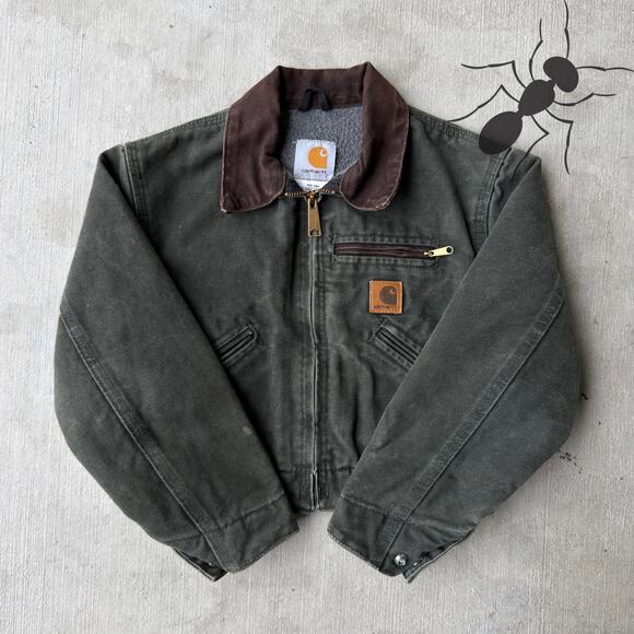 Carhartt Other - Carhartt YOUTH YJ97 MOS green Detroit work wear jacket